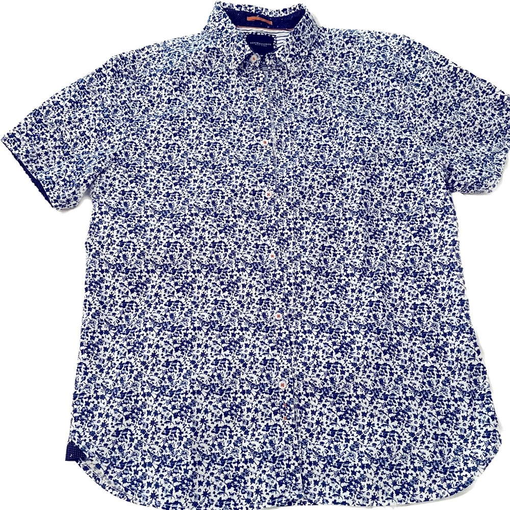 NWOT Men’s Denim & Flowers Shirt
